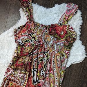 Paisley Maxi tank Dress, Neon/Retro vibes, XXL